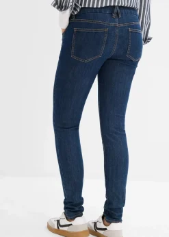 bonprix Bekleidung·Blazer|Nachhaltigere Materialien^Umstandsjeans mit Bio-Baumwolle, Skinny dunkelblau denim