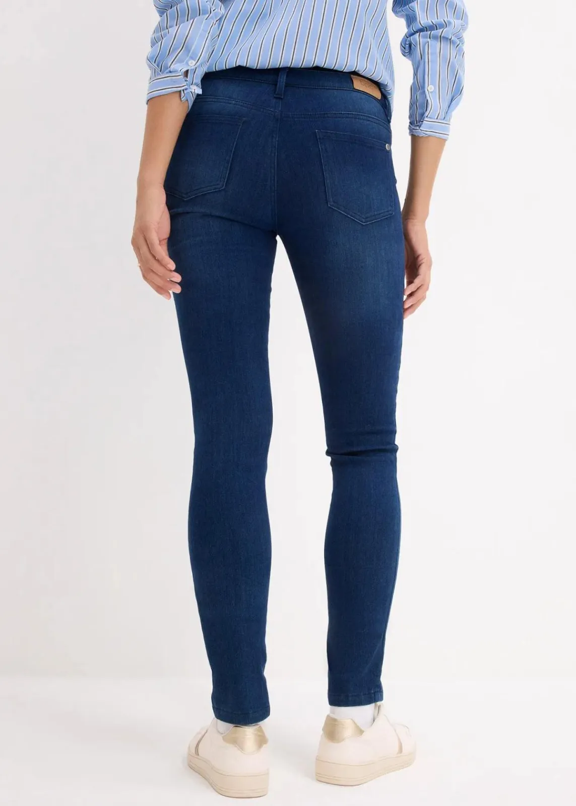 bonprix Bekleidung·Blazer|Umstandsmode^Umstandsjeans mit wärmender Innenseite, Slim-Fit dunkelblau denim