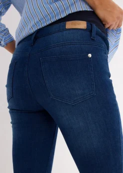 bonprix Bekleidung·Blazer|Umstandsmode^Umstandsjeans mit wärmender Innenseite, Slim-Fit dunkelblau denim