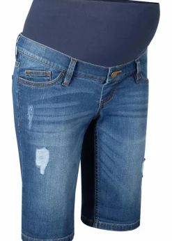 bonprix Bekleidung·Blazer|Umstandsmode^Umstands-Jeans-Bermuda, Regular Fit blau denim
