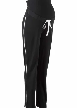 bonprix Bekleidung·Blazer|Nachhaltigere Materialien^Umstands-Jogginghose mit Bio-Baumwolle, Straight Leg schwarz