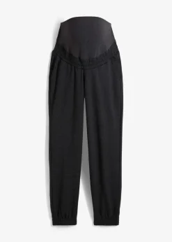 bonprix Umstandsmode^Umstands-Jogginghose mit Bequembund aus weichem Baumwoll-Mix anthrazit meliert
