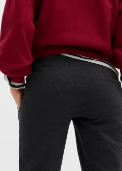 bonprix Umstandsmode^Umstands-Jogginghose mit Bequembund aus weichem Baumwoll-Mix anthrazit meliert