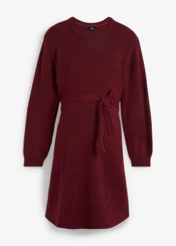 bonprix Umstandsmode|Bekleidung·Blazer^Umstandskleid aus flauschigem Strick ahornrot meliert