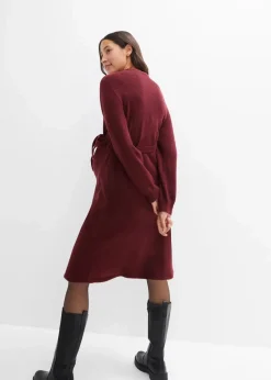 bonprix Umstandsmode|Bekleidung·Blazer^Umstandskleid aus flauschigem Strick ahornrot meliert