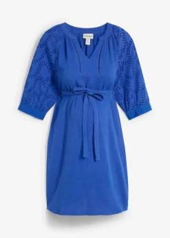 bonprix Bekleidung·Blazer|Umstandsmode^Umstandskleid aus reinem Baumwoll- Musselin edelsteinblau