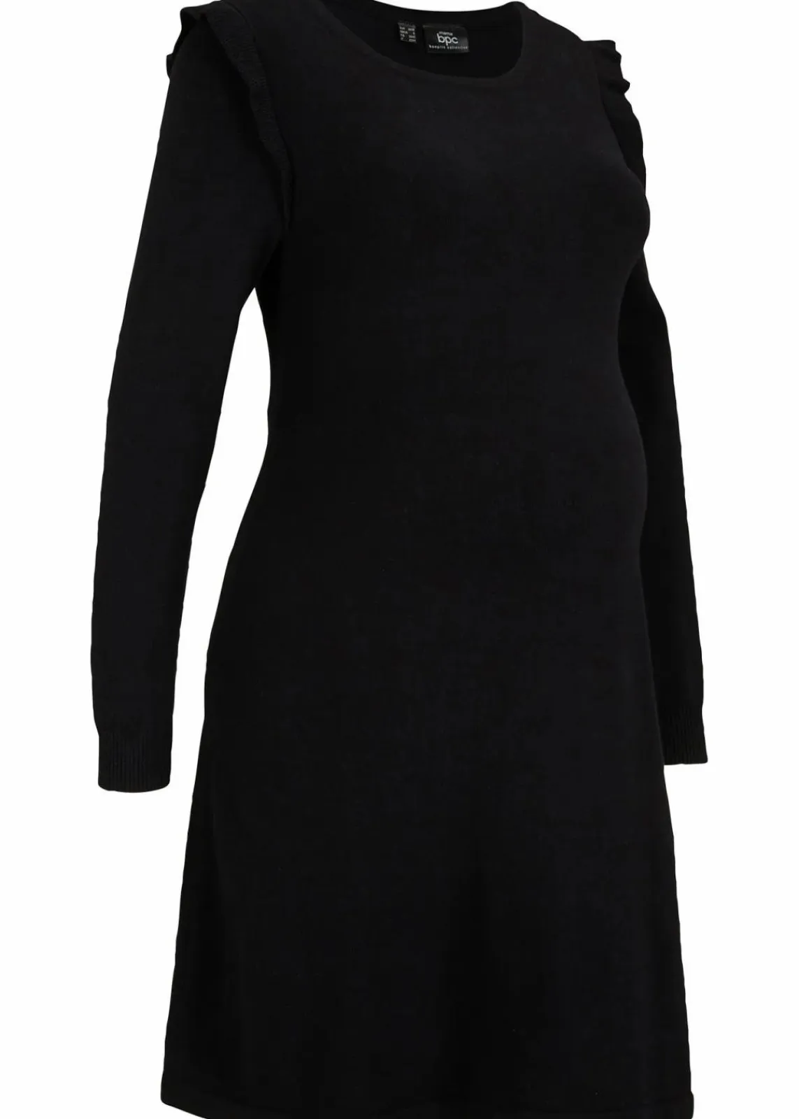 bonprix Bekleidung·Blazer|Umstandsmode^Umstandskleid aus weichem Strick schwarz