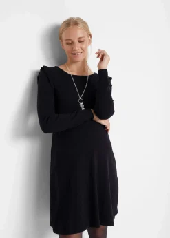 bonprix Bekleidung·Blazer|Umstandsmode^Umstandskleid aus weichem Strick schwarz