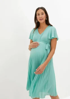bonprix Bekleidung·Blazer|Umstandsmode^Umstandskleid aus zartem Georgette salbeigrün