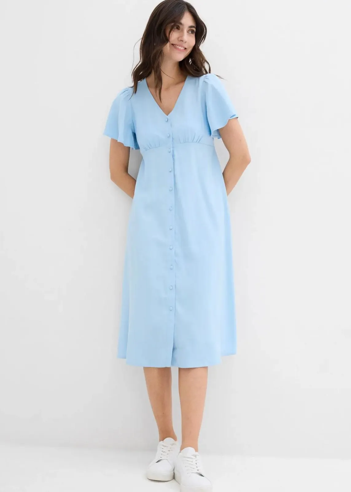 bonprix Bekleidung·Blazer|Umstandsmode^Umstandskleid Viskose-Mix hellblau