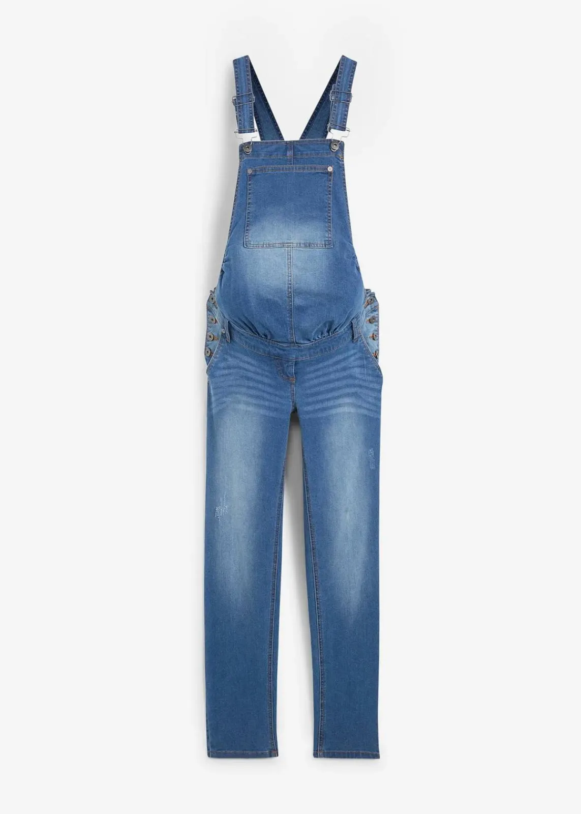 bonprix Bekleidung·Blazer|Umstandsmode^Umstands-Latzhose, Straight Leg hellblau denim