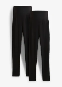 bonprix Bekleidung·Blazer|Nachhaltigere Materialien^Umstandsleggings aus Bio-Baumwolle (2er Pack) schwarz+schwarz