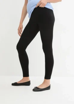 bonprix Bekleidung·Blazer|Nachhaltigere Materialien^Umstandsleggings aus weicher Bio-Baumwolle schwarz