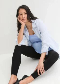 bonprix Bekleidung·Blazer|Nachhaltigere Materialien^Umstandsleggings aus weicher Bio-Baumwolle schwarz