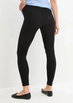 bonprix Bekleidung·Blazer|Nachhaltigere Materialien^Umstandsleggings aus weicher Bio-Baumwolle schwarz