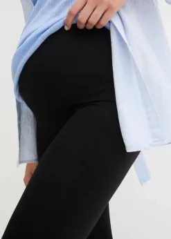 bonprix Bekleidung·Blazer|Nachhaltigere Materialien^Umstandsleggings aus weicher Bio-Baumwolle schwarz