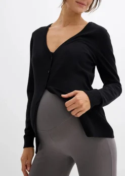 bonprix Umstandsmode|Bekleidung·Blazer^Umstands-Leggings in Capri-Länge (2er Pack) schwarz/rauchgrau