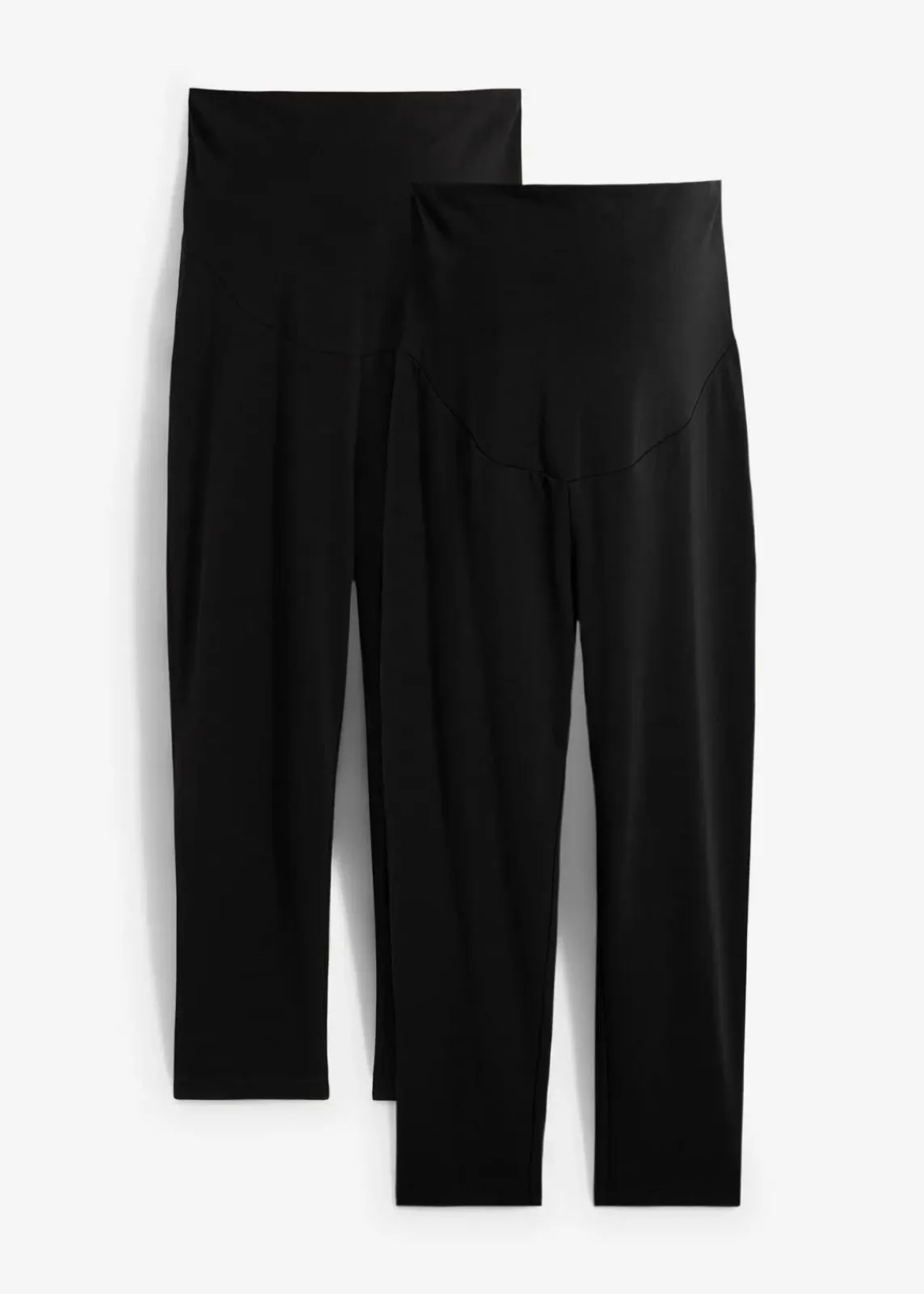 bonprix Bekleidung·Blazer|Umstandsmode^Umstands-Leggings in Capri-Länge (2er Pack) schwarz+schwarz