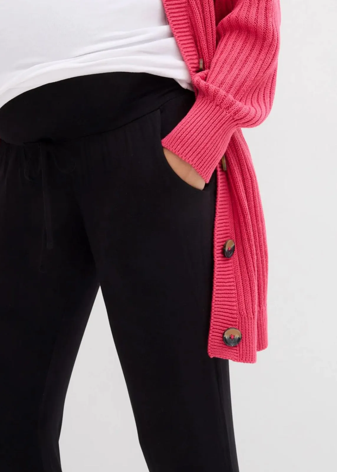 bonprix Bekleidung·Blazer|Nachhaltigere Materialien^Umstands-Loungehose für die Schwangerschaft und danach schwarz