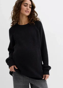 bonprix Bekleidung·Blazer|Umstandsmode^Umstandspullover mit diskreter Stillfunktion schwarz