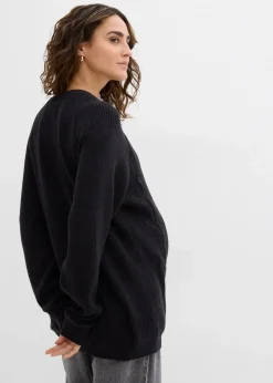 bonprix Bekleidung·Blazer|Umstandsmode^Umstandspullover mit diskreter Stillfunktion schwarz