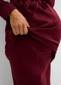 bonprix Bekleidung·Blazer|Umstandsmode^Umstandsrock aus Satin dunkelbeere