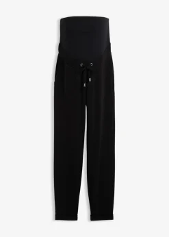 bonprix Umstandsmode^Umstands-Schlupfhose mit elastischem Bund aus Punto di Roma schwarz