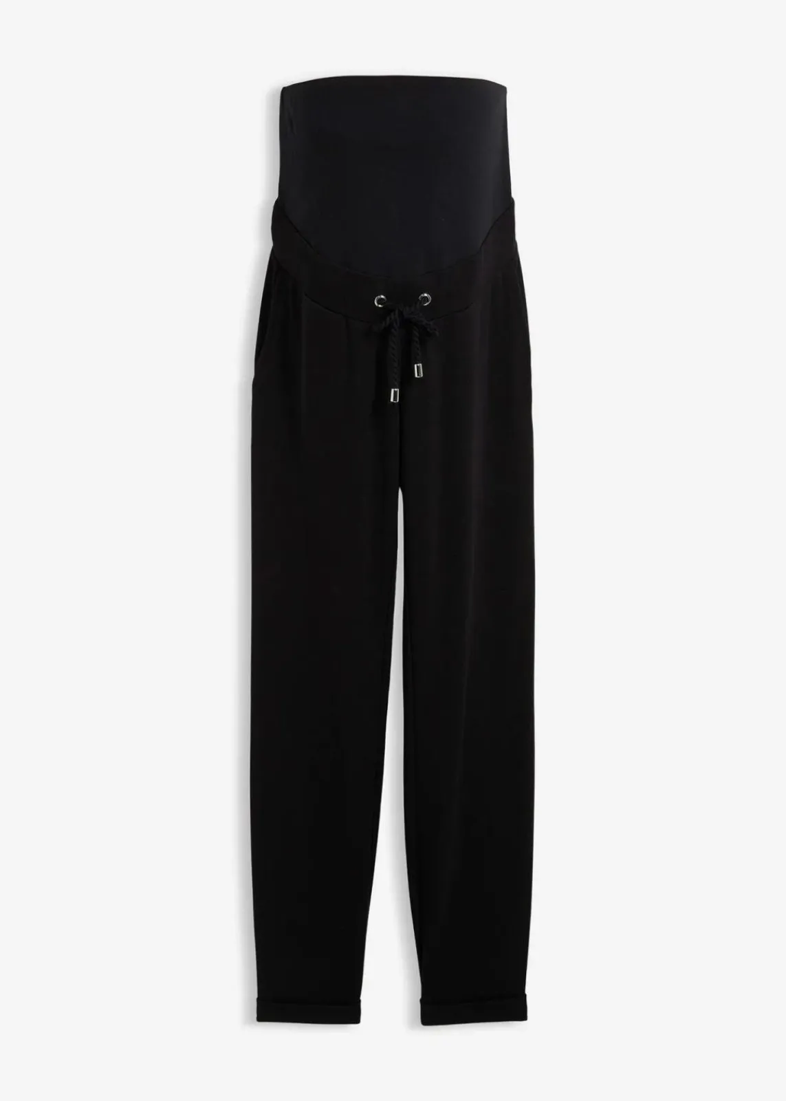bonprix Umstandsmode^Umstands-Schlupfhose mit elastischem Bund aus Punto di Roma schwarz