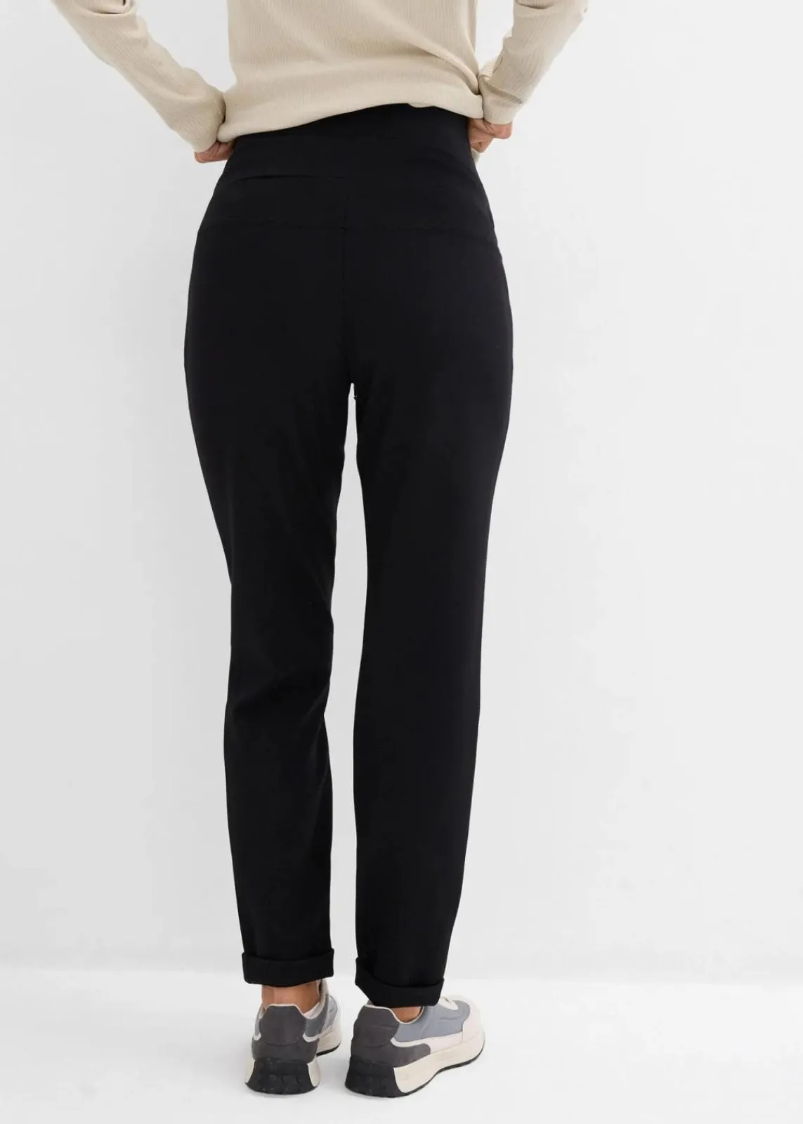 bonprix Umstandsmode^Umstands-Schlupfhose mit elastischem Bund aus Punto di Roma schwarz