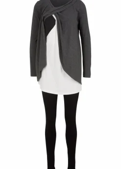 bonprix Bekleidung·Blazer|Umstandsmode^Umstandsset mit Stillfunktion anthrazit meliert+schwarz