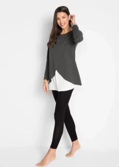 bonprix Bekleidung·Blazer|Umstandsmode^Umstandsset mit Stillfunktion anthrazit meliert+schwarz