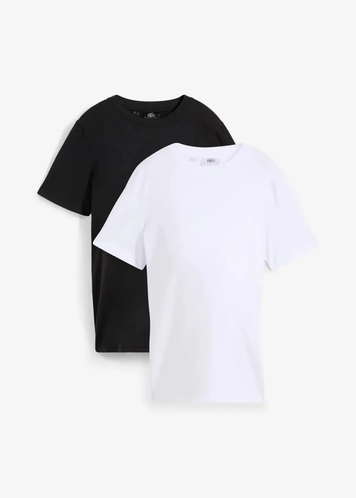 bonprix Bekleidung·Blazer|Nachhaltigere Materialien^Umstandsshirts aus Bio-Baumwolle (2er Pack) schwarz/weiß