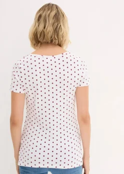 bonprix Bekleidung·Blazer|Umstandsmode^Umstandsshirts aus Bio-Baumwolle (2er-Pack) beere+weiß gepunktet