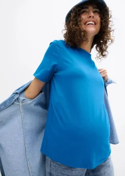 bonprix Umstandsmode|Nachhaltigere Materialien^Umstandsshirts aus Bio-Baumwolle (2er Pack) hellgelb/gletscherblau