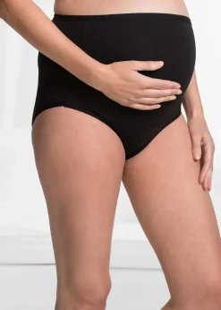 bonprix Wäsche·Still- & Umstandswäsche|Wäsche·Baumwollunterwäsche^Umstandsslip mit Bio-Baumwolle (2er Pack) weiß+schwarz