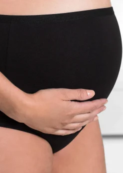 bonprix Wäsche·Still- & Umstandswäsche|Wäsche·Baumwollunterwäsche^Umstandsslip mit Bio-Baumwolle (2er Pack) weiß+schwarz