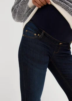 bonprix Bekleidung·Blazer|Umstandsmode^Umstands-Stretch-Jeans, Bootcut dunkelblau denim
