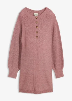 bonprix Bekleidung·Blazer|Umstandsmode^Umstandsstrick- und Stillstrickkleid mit langer Knopfleiste dunkelrose