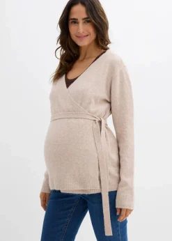 bonprix Bekleidung·Blazer|Umstandsmode^Umstandsstrickjacke für die Schwangerschaft und danach beige