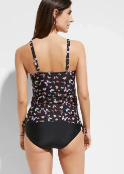 bonprix Nachhaltigere Materialien|Umstandsbademode^Umstandstankini (2-tlg. Set) schwarz bedruckt