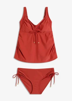 bonprix Nachhaltigere Materialien|Umstandsbademode^Umstandstankini (2-tlg.Set) mit Bindeband rostorange