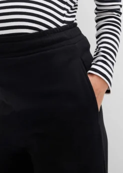 bonprix Bekleidung·Blazer|Nachhaltigere Materialien^Umstandsweathose mit verstellbarer Saumweite aus reiner Bio-Baumwolle schwarz