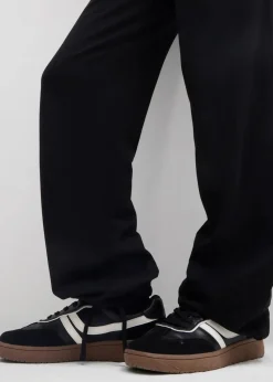 bonprix Bekleidung·Blazer|Nachhaltigere Materialien^Umstandsweathose mit verstellbarer Saumweite aus reiner Bio-Baumwolle schwarz