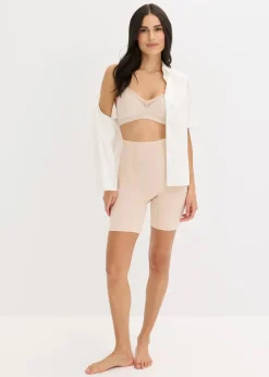 bonprix Wäsche·Radler & Oberschenkelschutz|Wäsche·Shapewear^Unsichtbare Light Shape Radler aus Baumwolle kreidebeige