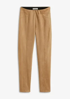 bonprix Bekleidung·Kleider|Hosen^Velourlederimitat-Hose mit Bequembund khakibraun