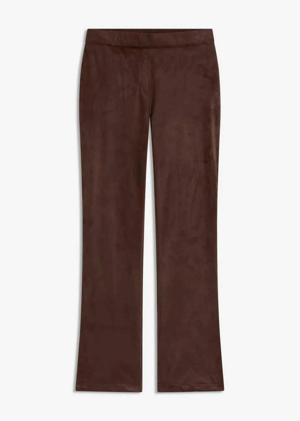 bonprix Hosen|Bekleidung·Kleider^Velourslederimitat Flared Hose dunkelbraun