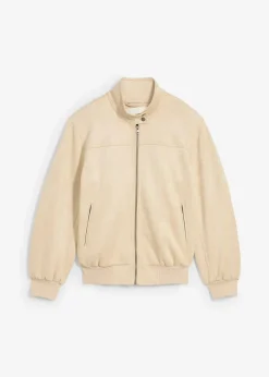 bonprix Jacken & Mäntel^Velourslederimitat-Jacke hellsand