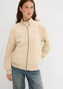 bonprix Jacken & Mäntel^Velourslederimitat-Jacke hellsand