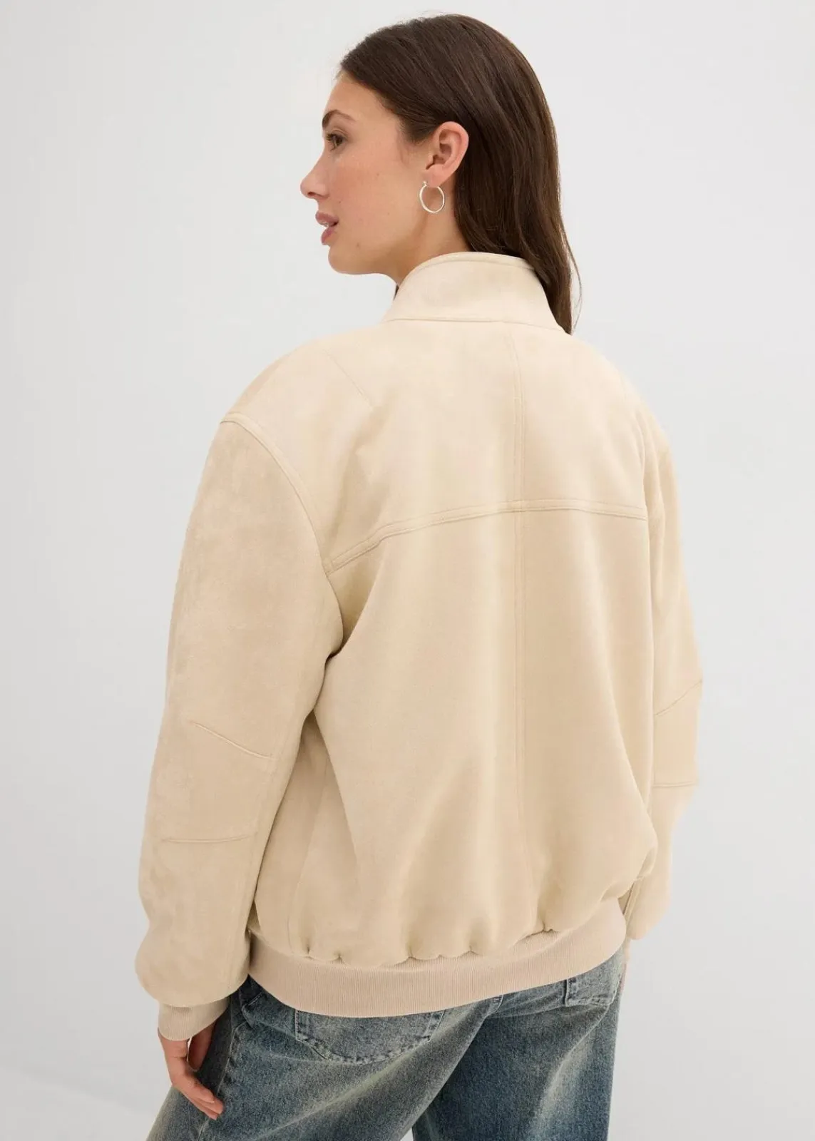 bonprix Jacken & Mäntel^Velourslederimitat-Jacke hellsand