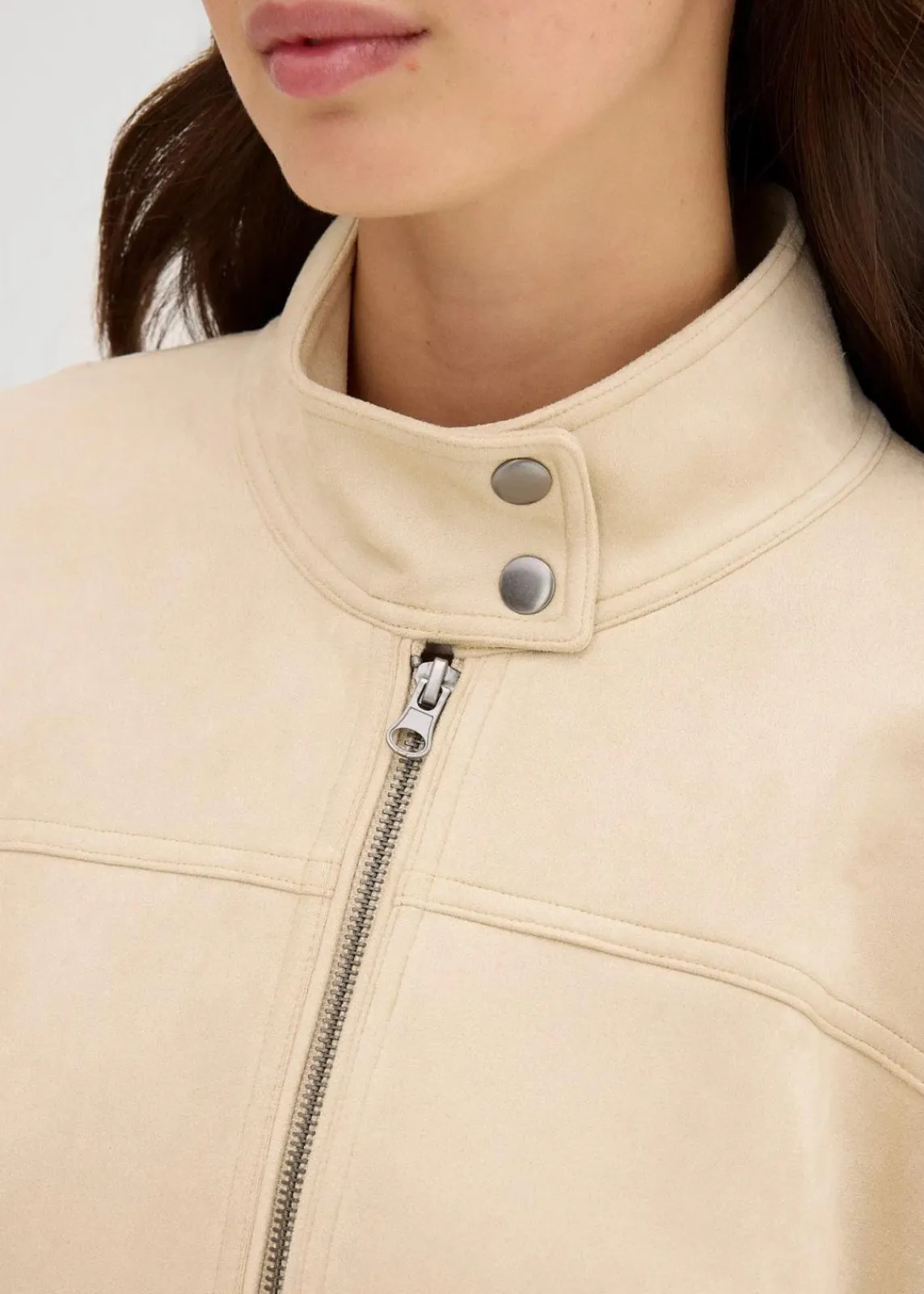 bonprix Jacken & Mäntel^Velourslederimitat-Jacke hellsand
